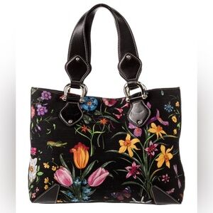 Gucci Flora Black Tote